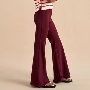 La Ligne Polly Pant Flared Side Velvet Stripes Small